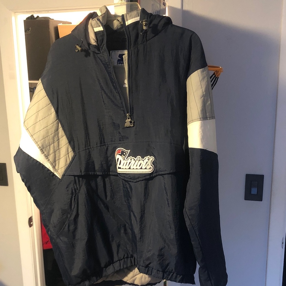 STARTER Patriots half zip pullover